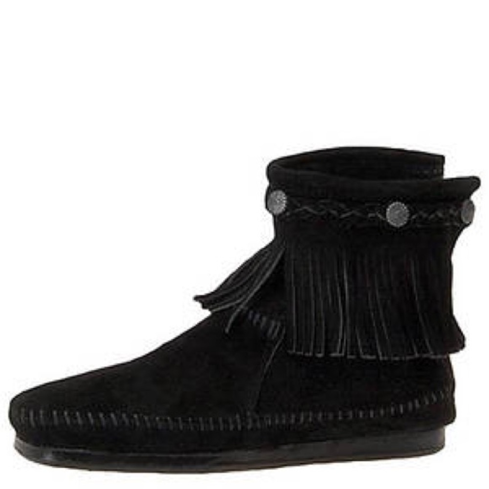 Minnetonka Hi Top Back Zip Booties